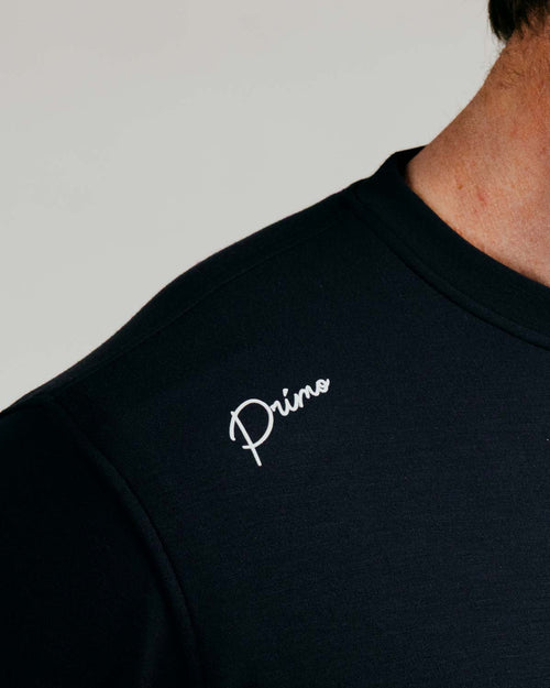 Black Cursive Golf Crew Neck