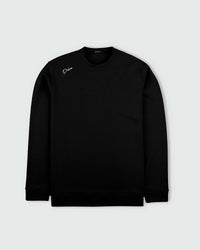 Black Cursive Golf Crew Neck