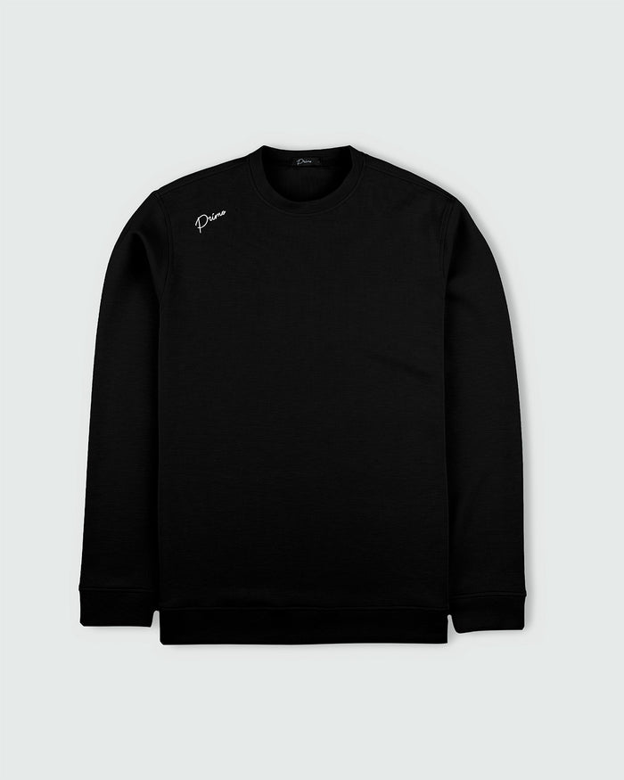 Black Cursive Golf Crew Neck