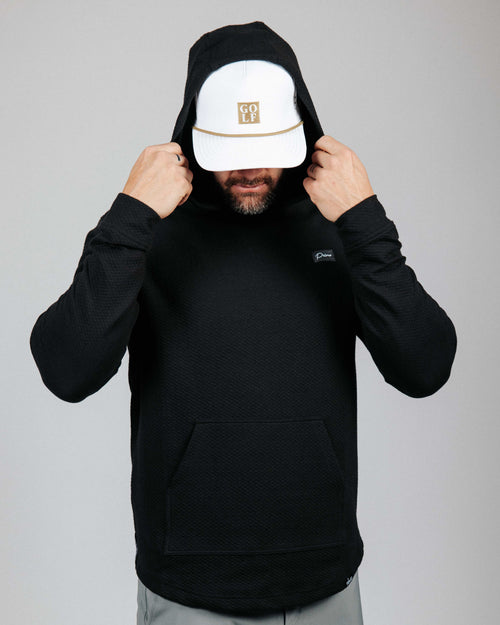 Black Waffle Hoodie