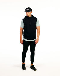 Black Hooded Vest