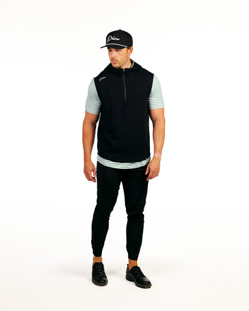 Black Hooded Vest