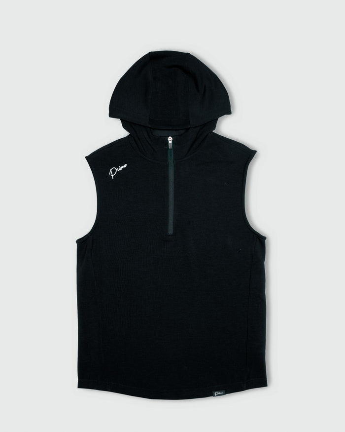 Black Hooded Vest