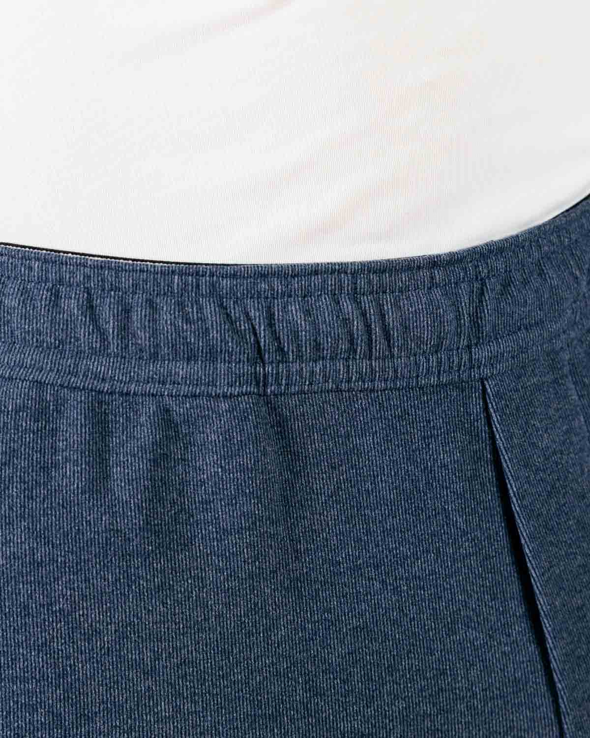 Blue Gray Brushed Rib Knit Jogger