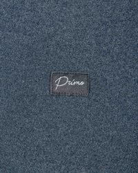 Blue Gray Brushed Rib Knit Hoodie