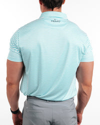 Teal Stripe Classic Polo