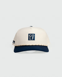 Cream | Navy Golf Hat