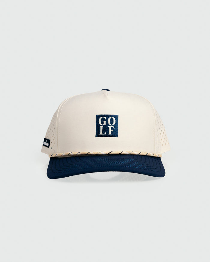 Cream | Navy Golf Hat