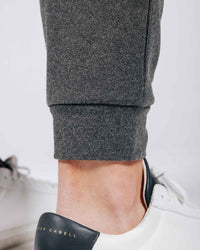 Dark Gray Brushed Rib Knit Jogger
