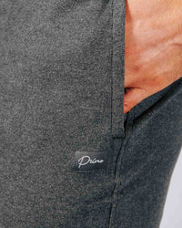 Dark Gray Brushed Rib Knit Shorts