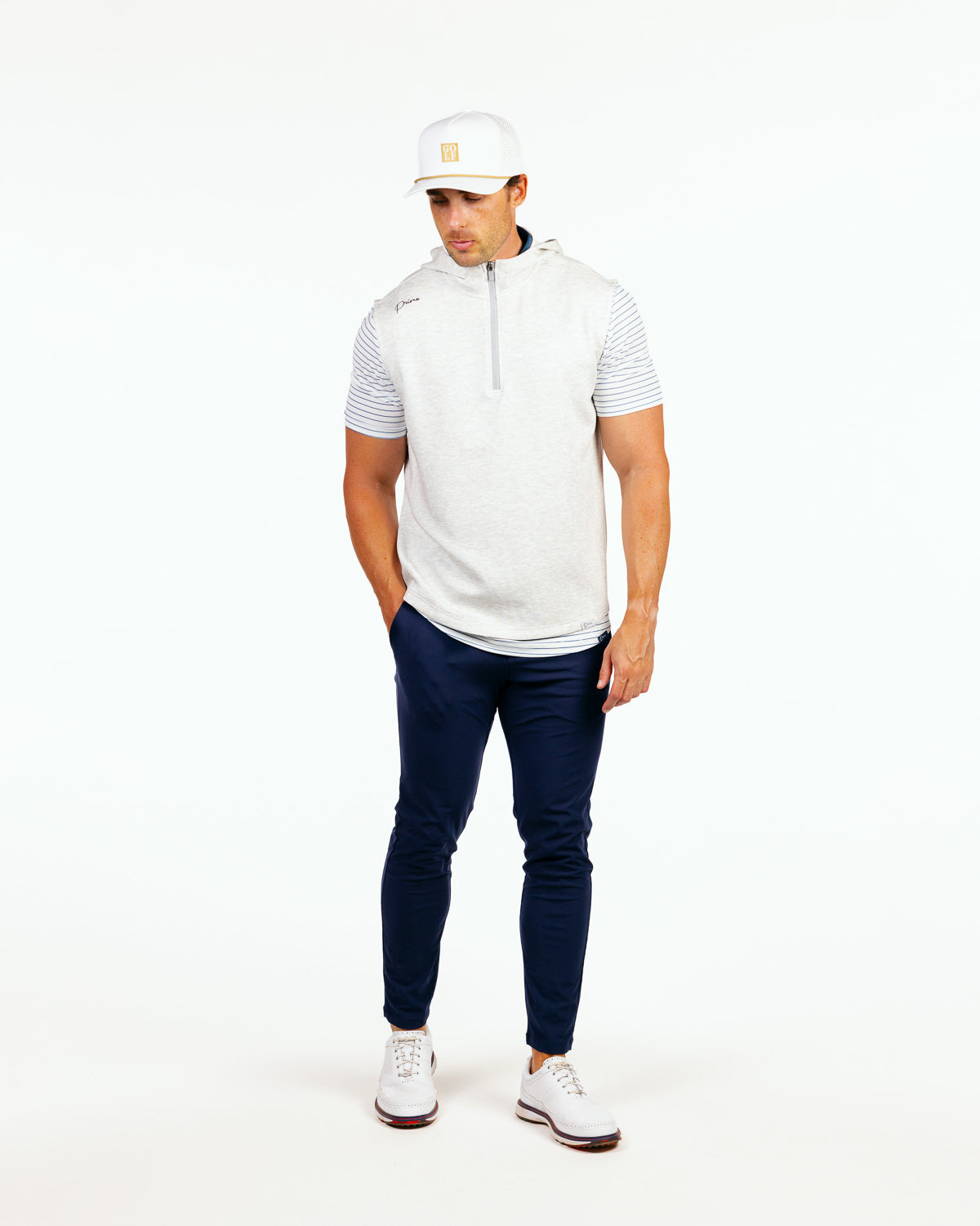 Light Gray Heather Hooded Vest