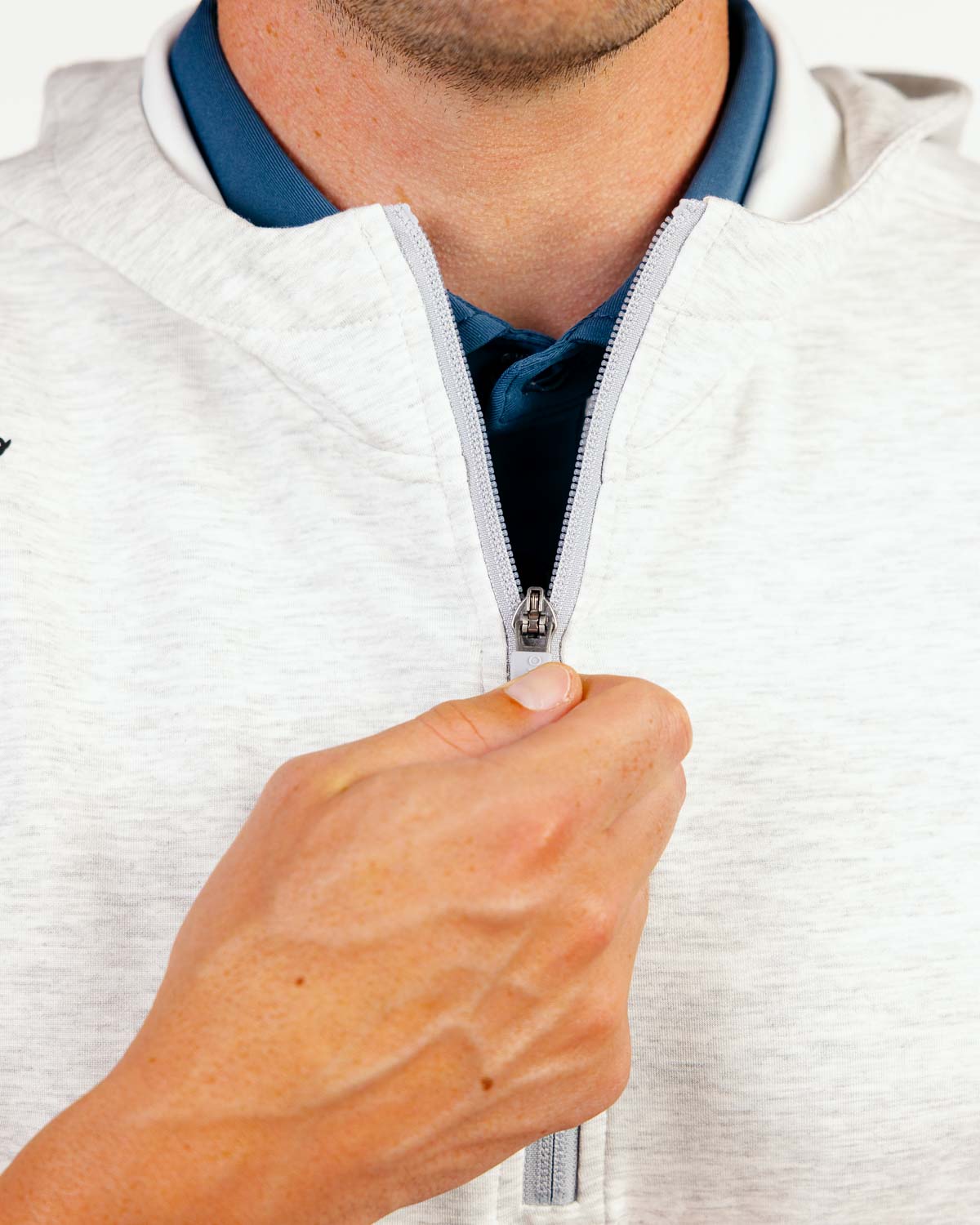 Light Gray Heather Hooded Vest