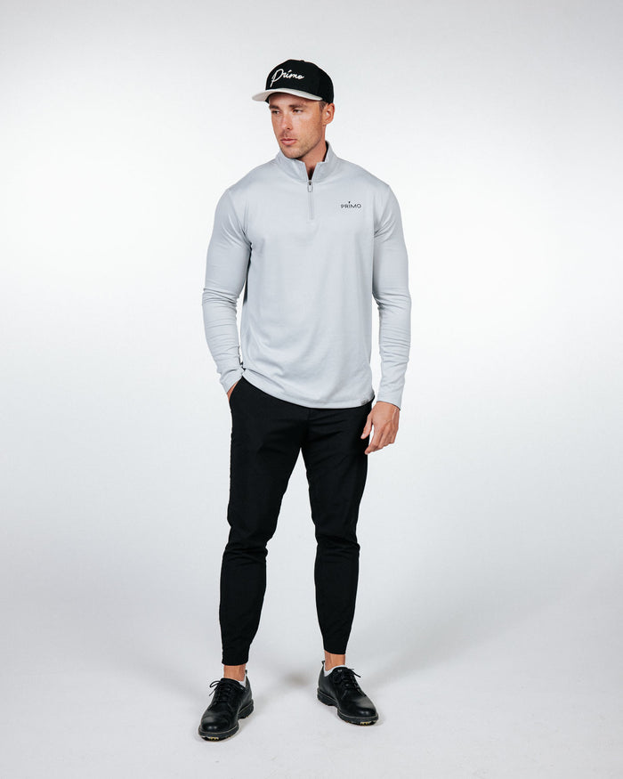 Light Gray Classic Quarter Zip