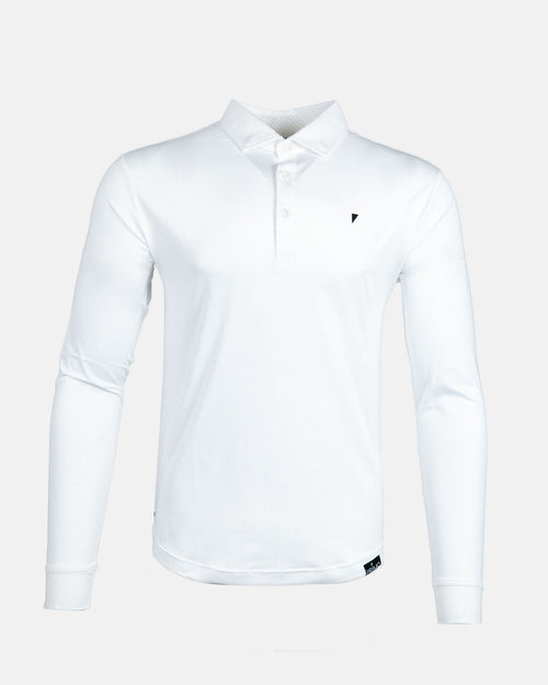 White Long Sleeve Classic Polo