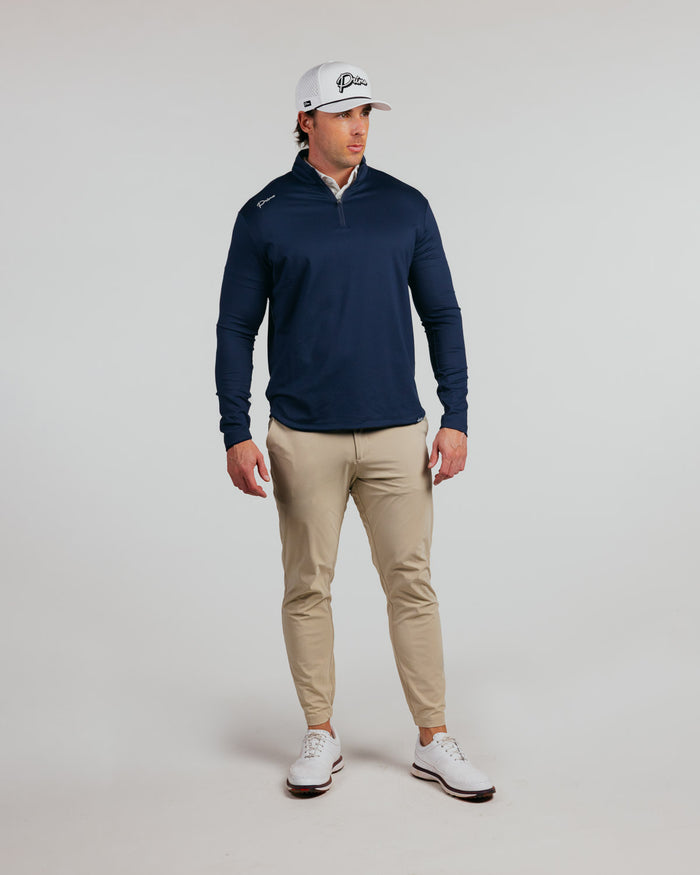 Navy Cursive Quarterzip