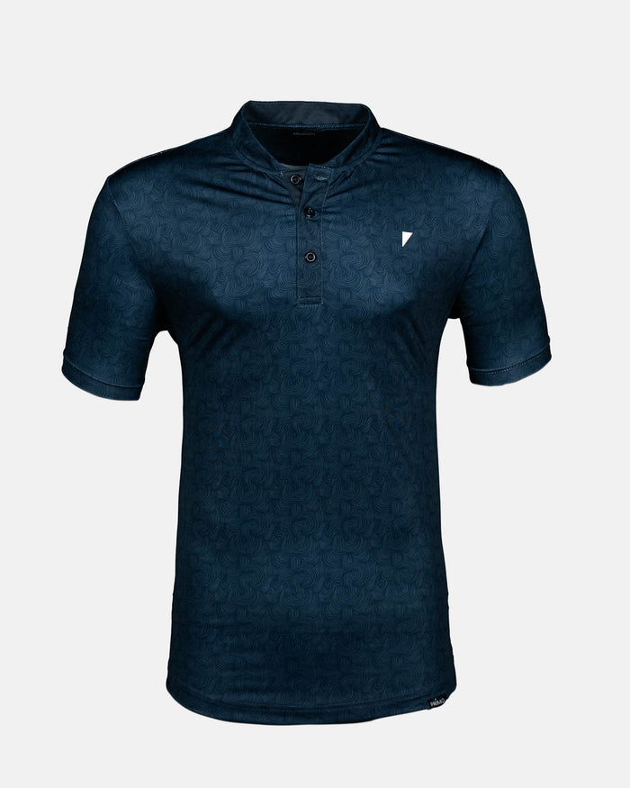 Navy Swirl Blade Polo
