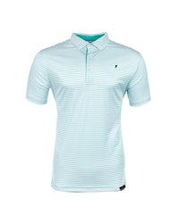 Teal Stripe Classic Polo