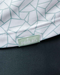 Teal Geometric Blade Polo