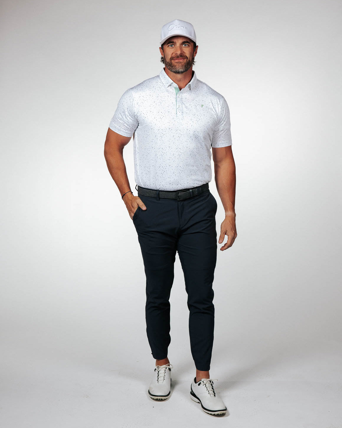 Teal Confetti Classic Polo