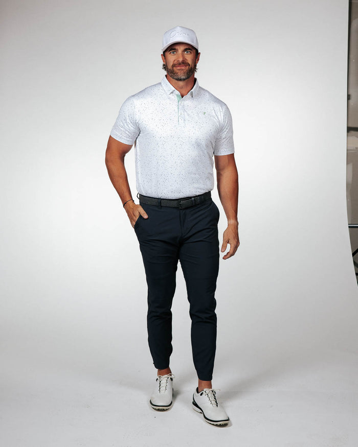 Teal Confetti Classic Polo