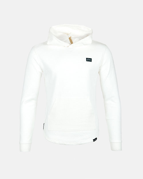 White Waffle Hoodie