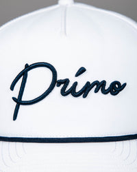 White | Navy Cursive Hat