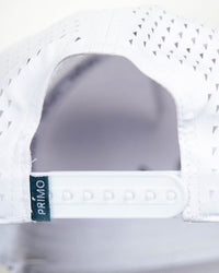White | Navy Cursive Hat