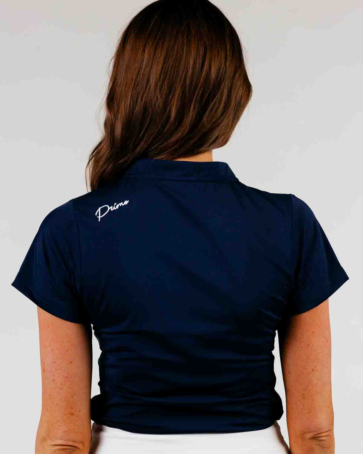 Women's Navy Cursive Blade Polo