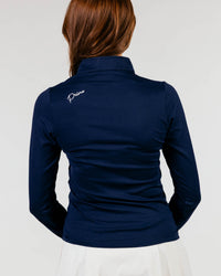 Women's Navy Cursive Quarterzip
