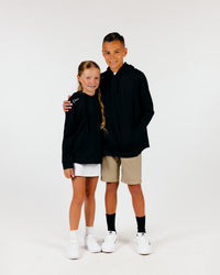 Youth Black Cursive Golf Hoodie