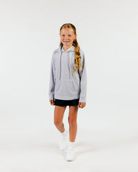 Youth Light Gray Cursive Golf Hoodie