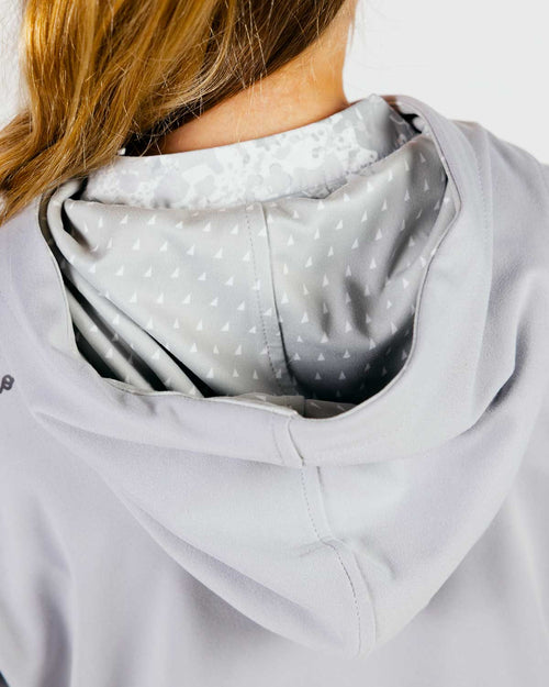 Youth Light Gray Cursive Golf Hoodie