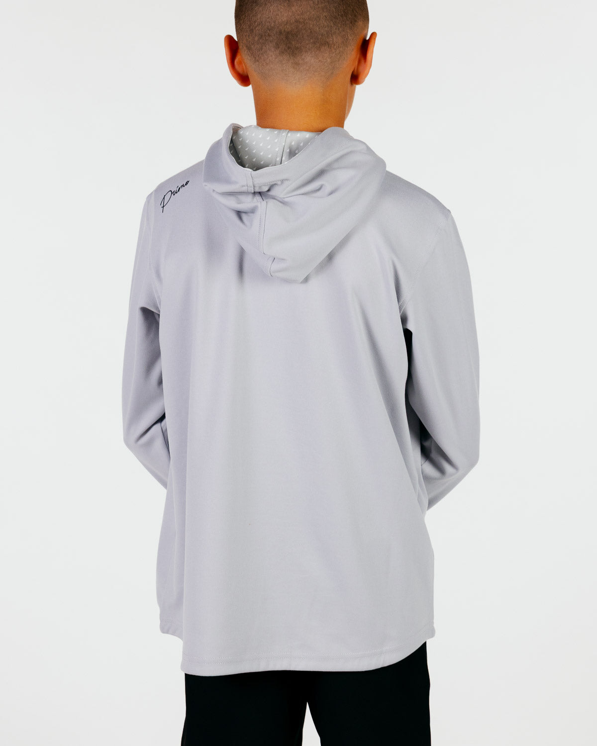 Youth Light Gray Cursive Golf Hoodie